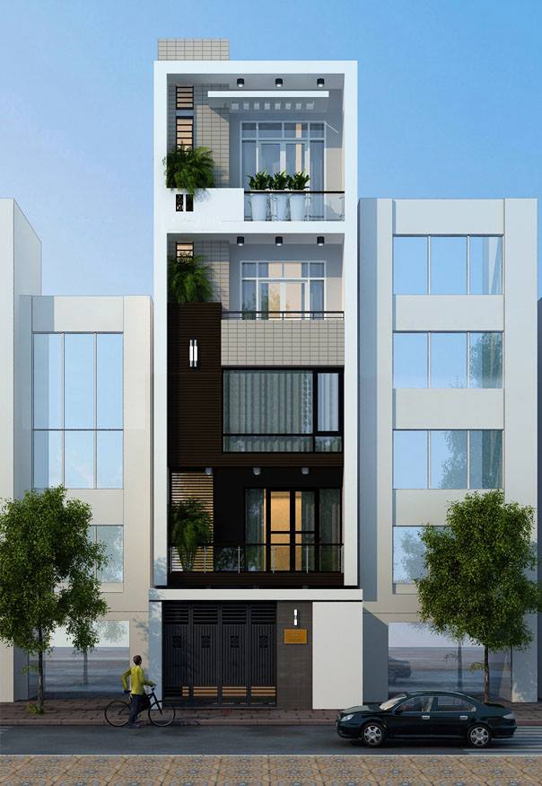 Kiến trúc nhà phố-Thiết kế thi công nhà phố