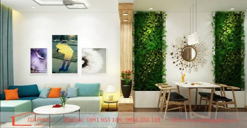 Thiết kế nội thất hiện đại căn hộ 70m2 tại dự án CT1-2 Xuân Đỉnh